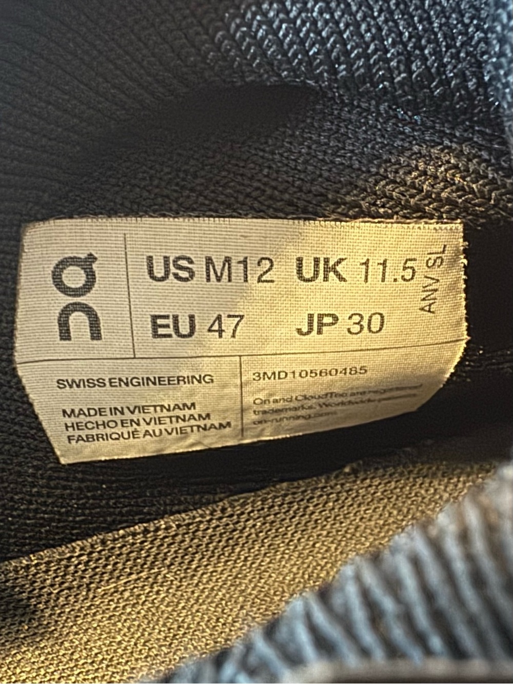 On Running Cloudswift 3 running shoes Black #3MD10560485 Size 12 - Picture 7 of 12